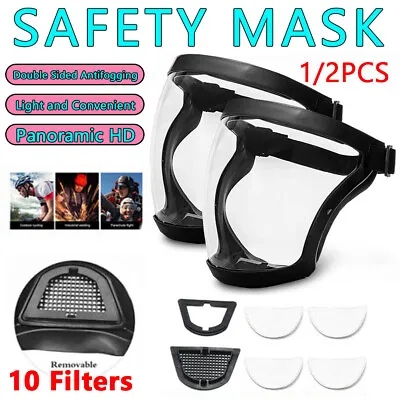 Head Cover Anti-fog Full Face Shield Super Protective Transparent Safety Mask AU • $20.99