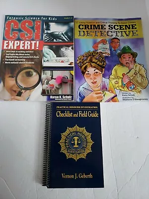 Lot Of 3 Teaching CSI Crime Scene Investigation Instruction Books Homeschooling  • $24.99