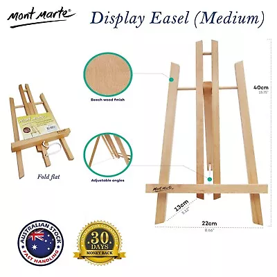 Mont Marte Mini Display Easel Tabletop Medium Canvas Frame Wooden Display Stand  • $19.95