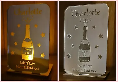 £6.95 • Buy Personalised Birthday Gift 21st 18th 16th Tea Light Holder Gifts For Her Him