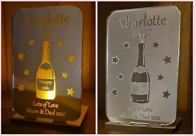 Personalised Birthday Gift 21st 18th 16th Tea Light Holder Gifts For Her Him • £12.49