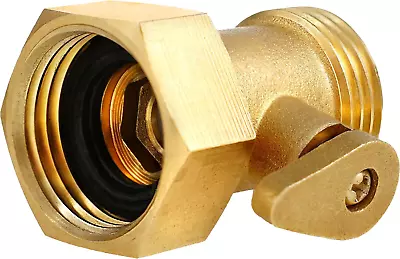 Little Gardener Hose Shut Off Valve - GHT 3/4 Inch Brass Garden Hose Valve - To • $12.19