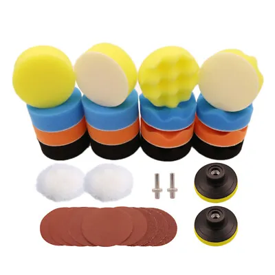 7/6/5/3INCH Car Buffing Pads Polishing For Drill Sponge Kit Waxing Foam Polisher • $12.99