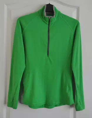 Icebreaker GT 260 Merino Wool Zip Top Womens Small Base Layer Long Sleeve Green • £39.99