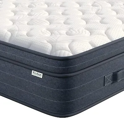 Mattress 25/27 Cm Queen Hybrid Mattress In A Box Innerspring And Memory Foam • £189.99