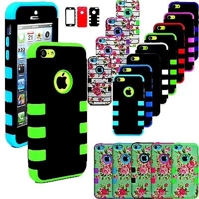 Colorful Heavy Duty Hybrid Rugged Silicone Hard Case Cover For IPhone 5C • $7.99