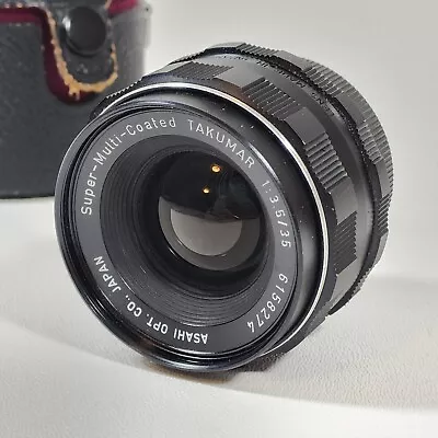 Super-Multi-Coated Takumar 1:3.5/35 Asahi Opt Co Camera Lens & Case Vintage 1971 • $65.99