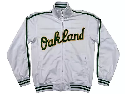 Oakland A's Athletics Full Zip Choice Sports Wear Jacket Size S White • $37.99