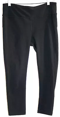 Marika Sport Women's Yoga Capri Leggings Black Stretch Pull On Pants Size M 8-10 • $4.99