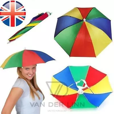 Umbrella Sun Hat Novelty Umbrella Hat Fishing Festival Golf Foldable Sun Hat • £3.88