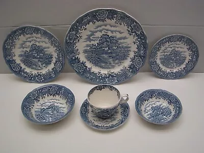 Vintage English Village By Salem China Co. Staffordshire 7 Piece Place Setting • $49.99