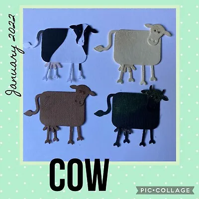 Cow Calf Herd Cattle Zoo Farm Baby Chinese Zodiac Die Cuts (Scrapbook/Cards) • £1.75