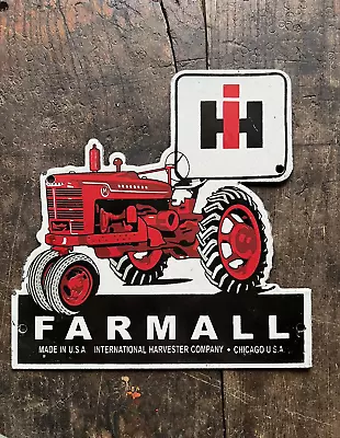 Farmall International Tractors Vintage Porcelain  Tractor Sign • $15