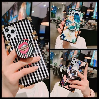 Luxury Retro Marble Metal Square Case Cover For Samsung Note20 Note10 S20 S21 23 • $9.29