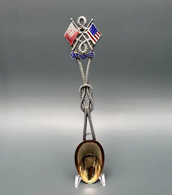 1907 Ss Minnetonka Atlantic Transport Line Sterling Silver Enamel Souvenir Spoon • $350