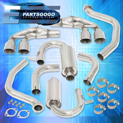 For 97-04 Chevy Corvette Z06 Stainless Exhaust Cat Axle Back 3.5  Quad Oval Tip • $333.99