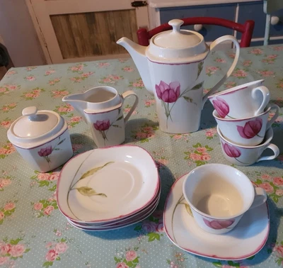 £10 • Buy Vintage French 'Provence' Coffee/Tea Set