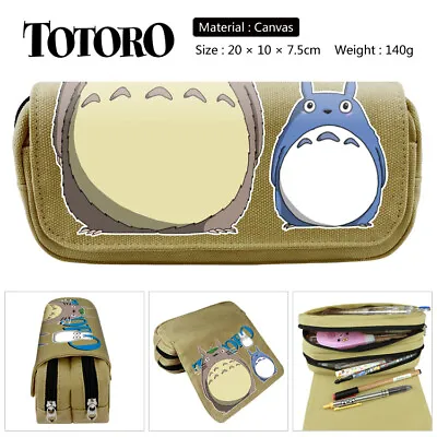 £10.20 • Buy My Neighbor Totoro Canvas Pencil Case Waterproof Pen Bag Zipper Storage Bag