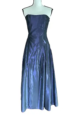 GUNNE SAX Dress Ball Gown Prom Bridesmaid Jessica McClintock Shiny Purple Vtg Sm • $79.99