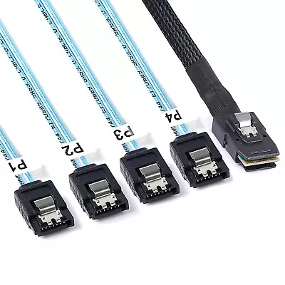 Adcaudx Internal Mini SAS To SATA Cable 1M Mini SAS 36 Pin Male SFF-8087 Host T • $12.59