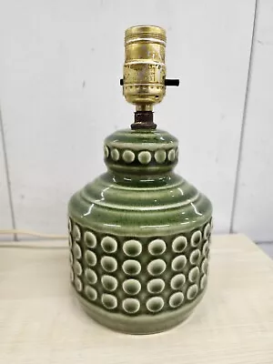 Mid Century Danish Green Ceramic Glaze Table Lamp MCM Atomic 9.5  • $39.99