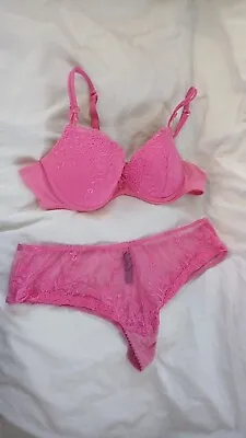 Vintage Brand Secret Love 14B Bra Matching Set Pink Buy Bra Get Free Gift • $29.99