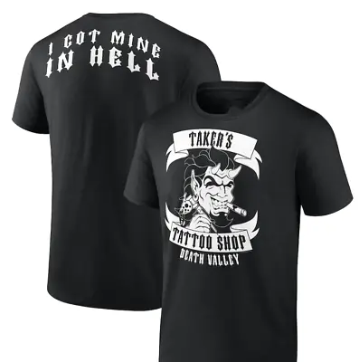 Black The Undertaker Taker's Tattoo Shop Retro T-Shirt • $20.99