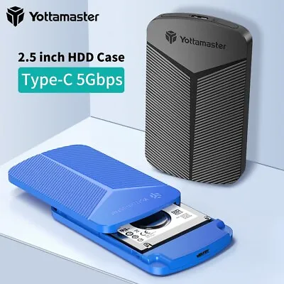 Yottamaster USB 3.0 Type C 2.5  Inch SATA III Hard Drive HDD SSD Enclosure Caddy • £6.39