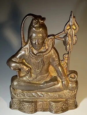 Vintage Brass Shiva Diety • $25