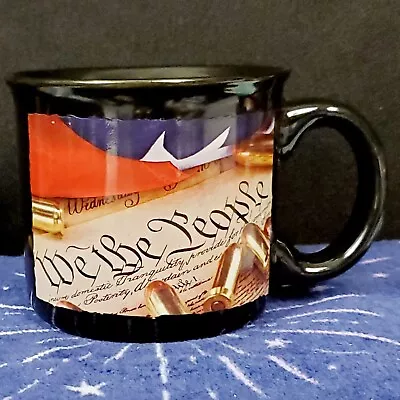 NEW Cabela's 2nd Ammendment We The People 16oz. Black Coffee Mug Cup • $29.49