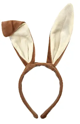 Brown Rabbit Ears Hare Headband Fancy Dress Costume Accessory Easter Bunny • £4.29