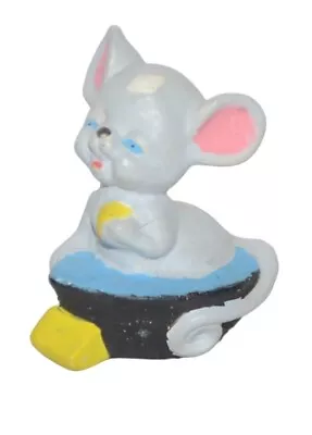 Vintage Ceramic Mouse Bathing In Nut Figurine Hand Painted  1 3/4  Tall • $7.99