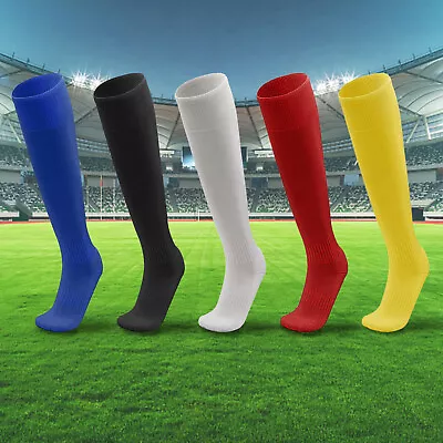 Mens Football Plain Long Socks Sport Over Knee High Hockey Soccer Baseball Men • $7.99