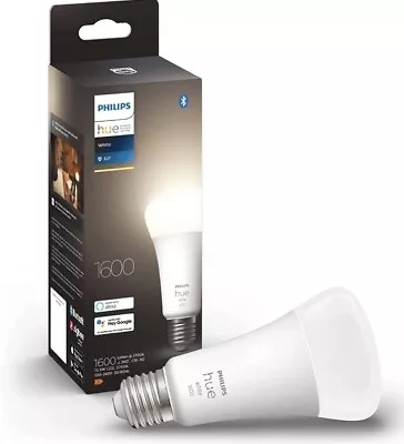Philips Hue White A67 High Brightness 100W 1600 Lumens Smart Bulb With E27 Fitti • $59.99