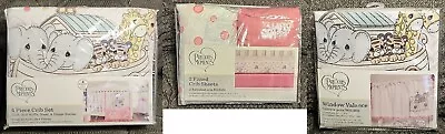 Quilt Dust Ruffle Diaper Stacker Valance & 3 Crib Fitted Sheets Precious Moments • $125