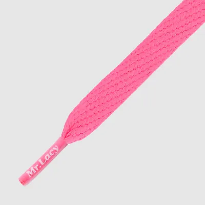 Shoelaces Flat Neon Pink Mr Lacy Flatties High Quality Laces 130 Cm Long10 Mm • £9.48