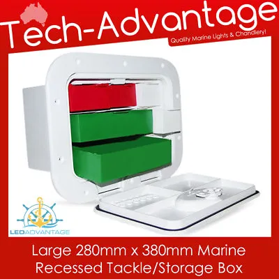 Marine Boat Caravan Recessed Tackle Storage Box Hatch With 7 Internal Trays • $138.65