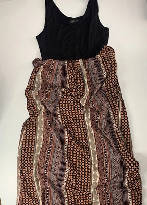 $16.99 • Buy Womens Size M Medium Rachel Zoe Dress Black Coral White Maxi
