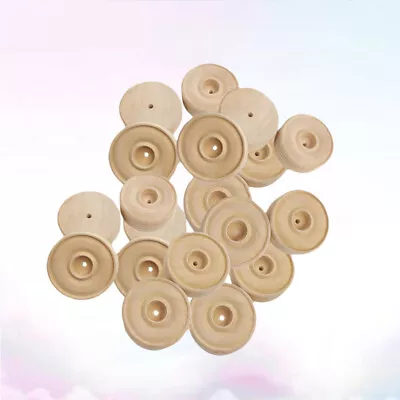  25 Pcs Car Playset Wooden Wheels For Craft Accessories Model • £11.65