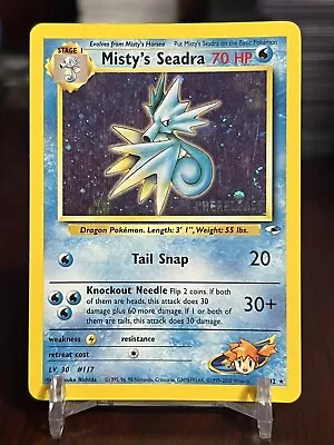 Pokémon TCG Misty's Seadra Gym Heroes 9/132 Holo Holo Rare Prerelease SWIRL!! • $15