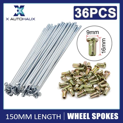 £10.89 • Buy 36 Sets 150mm Length Wheel Plated Spoke With Nipples For Motorcycle Scooter