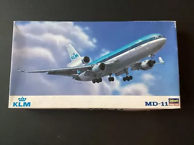 Hasegawa McDonnell Douglas MD-11 Model Kit 1-200 KLM 1995  Fac Sealed Contents • $25