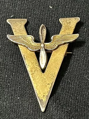 W W 2 Army Air Corps Winged Victory Pin Sterling Silver • $29.99