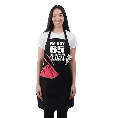 £11.97 • Buy 65th Birthday Gifts For Men Women - Funny BBQ Baking Cooking Apron I'm Not 65