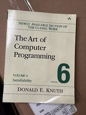 The Art Of Computer Programming: Satisfiability Volume 4 Fascicle 6 • $15.31