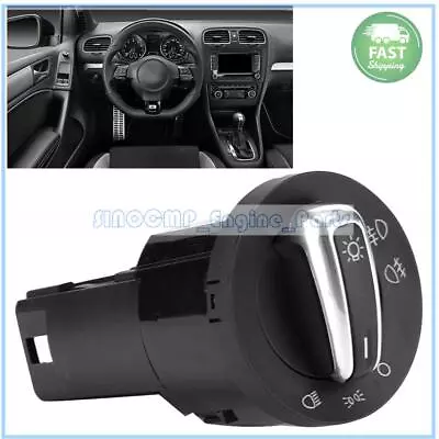 Chrome Headlight Switch 6R0941531G For VW MK4 MK6 B5 GOLF Polo Transporter T5-T6 • $18.47