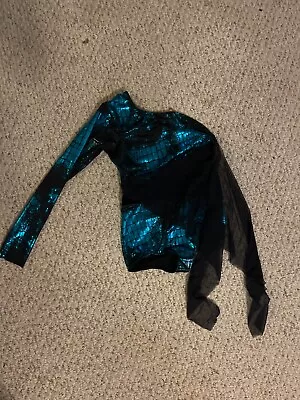 Art Stone Blue Reptile Pattern Leotard Size Large Child Dance Costume • £16.22