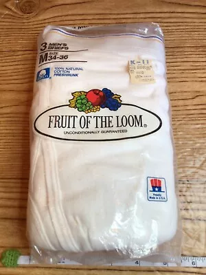 NEW 3x Men's Vintage FRUIT Of THE LOOM Pouch Golden Underwear Briefs XL 1986 NOS • $25