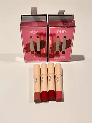 1 Set Of 4 Pcs Pur Make Your Mark Silky Pout Lip Chubby Duos .11 Oz Ea See Descr • $22.94