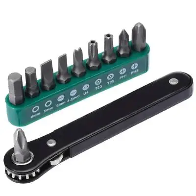 10in1 Mini Right Angle Offset Hand Ratchet Screwdriver Ratcheting Driver Tool AU • $20.89